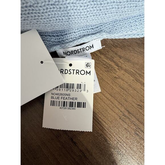 NEW Nordstrom Blue Knit Baby Blanket - Picture 4 of 9